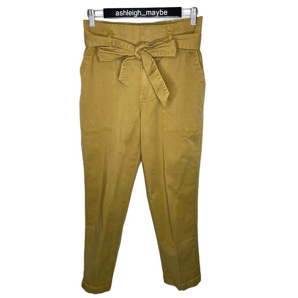 Cabi | Discovery Trouser Paperbag Tie Waist Chino Pants Tan Size 4 - Picture 2 of 15